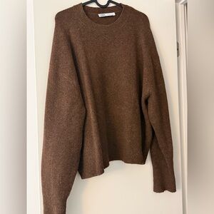 Zara Brown Turtleneck Knit Sweater